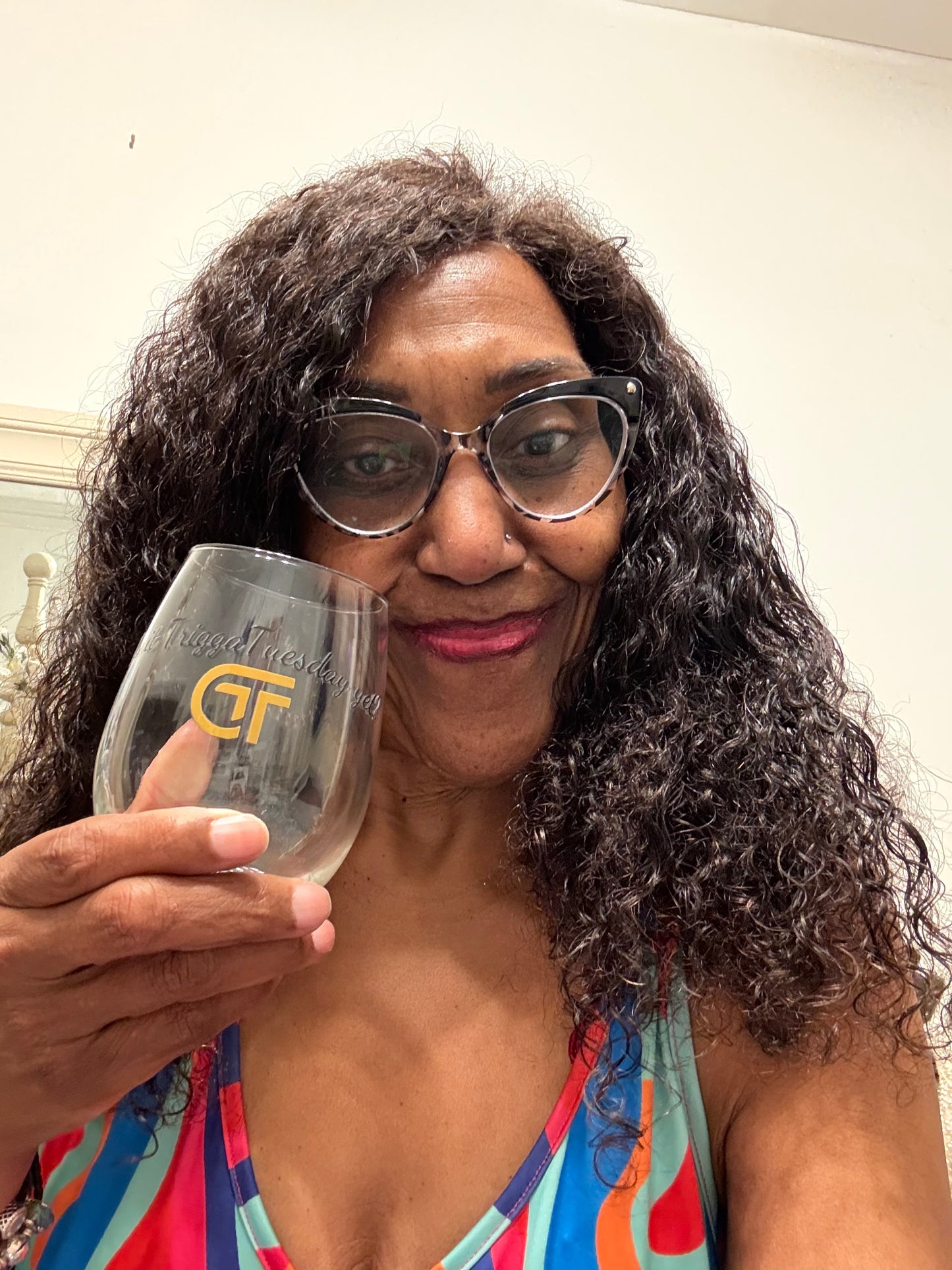 TriggaTuesday Wine Glass